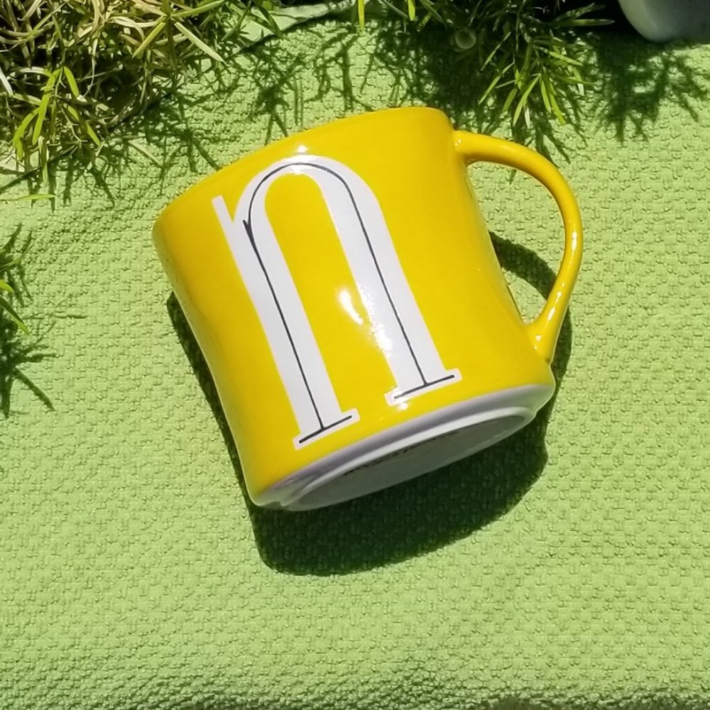 NWT Anthropologie Colorway Monogram Mug "n"